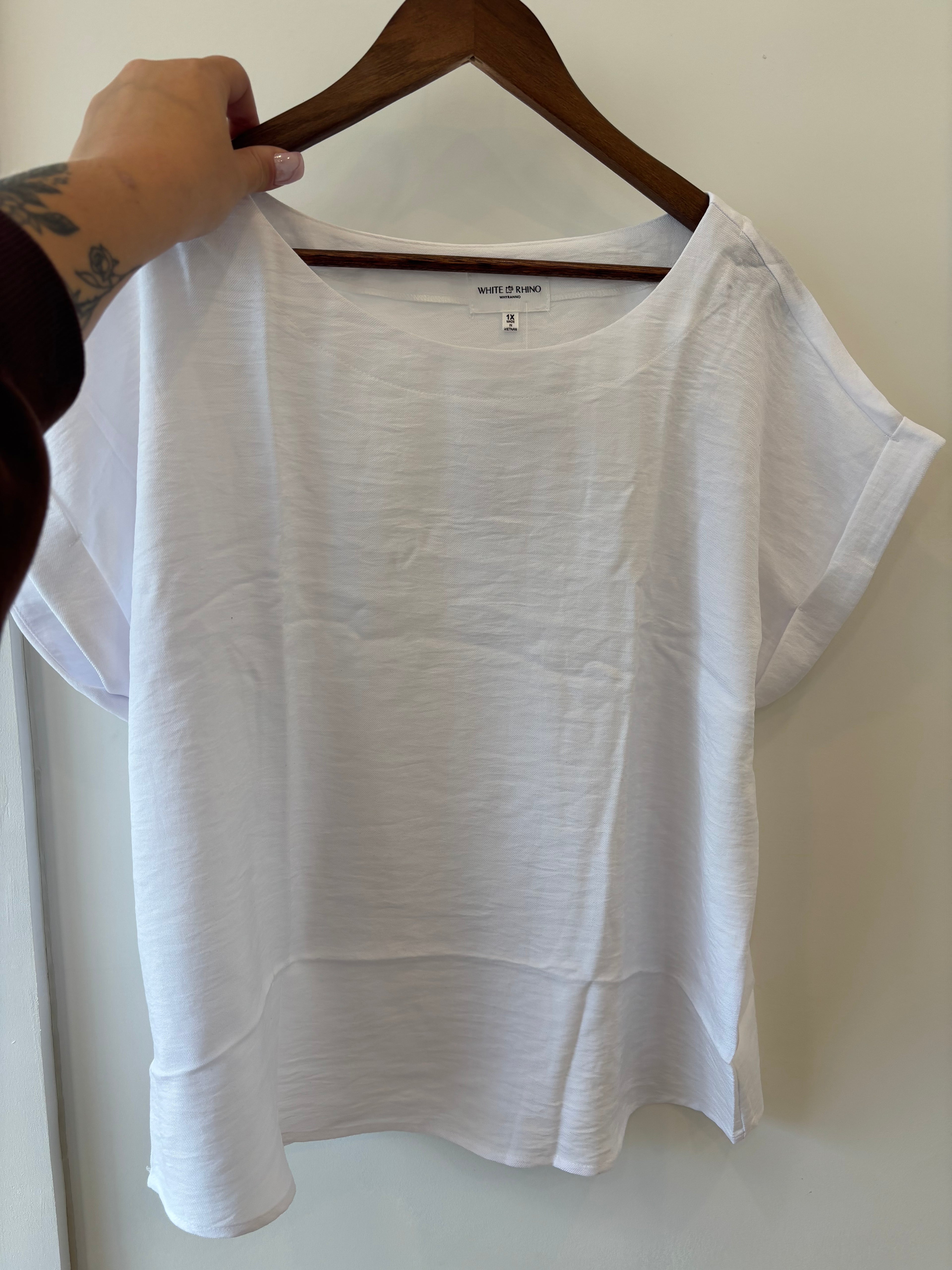 Plus Size White Dress T