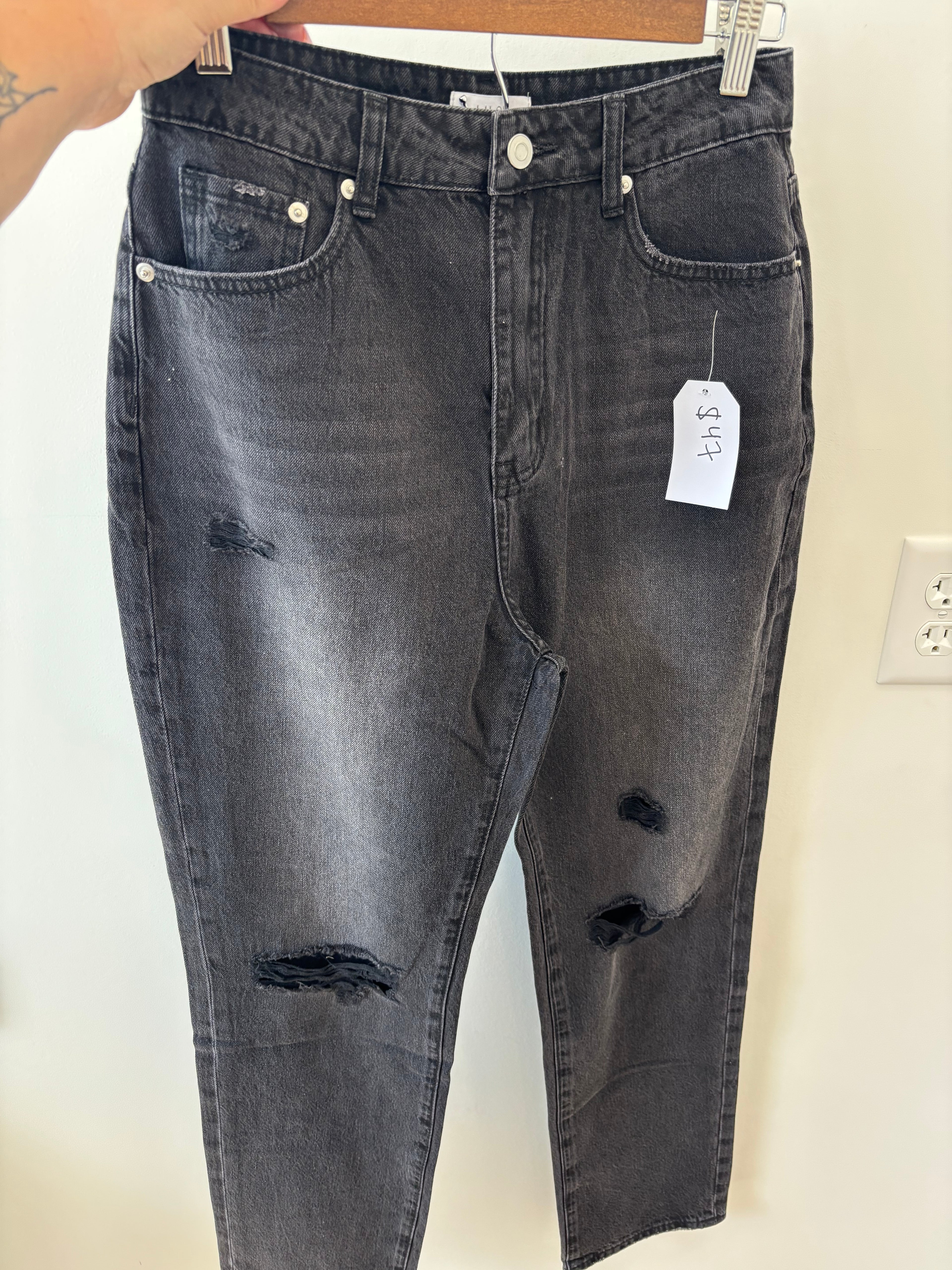 Black Boyfriend Denim Fit Jeans