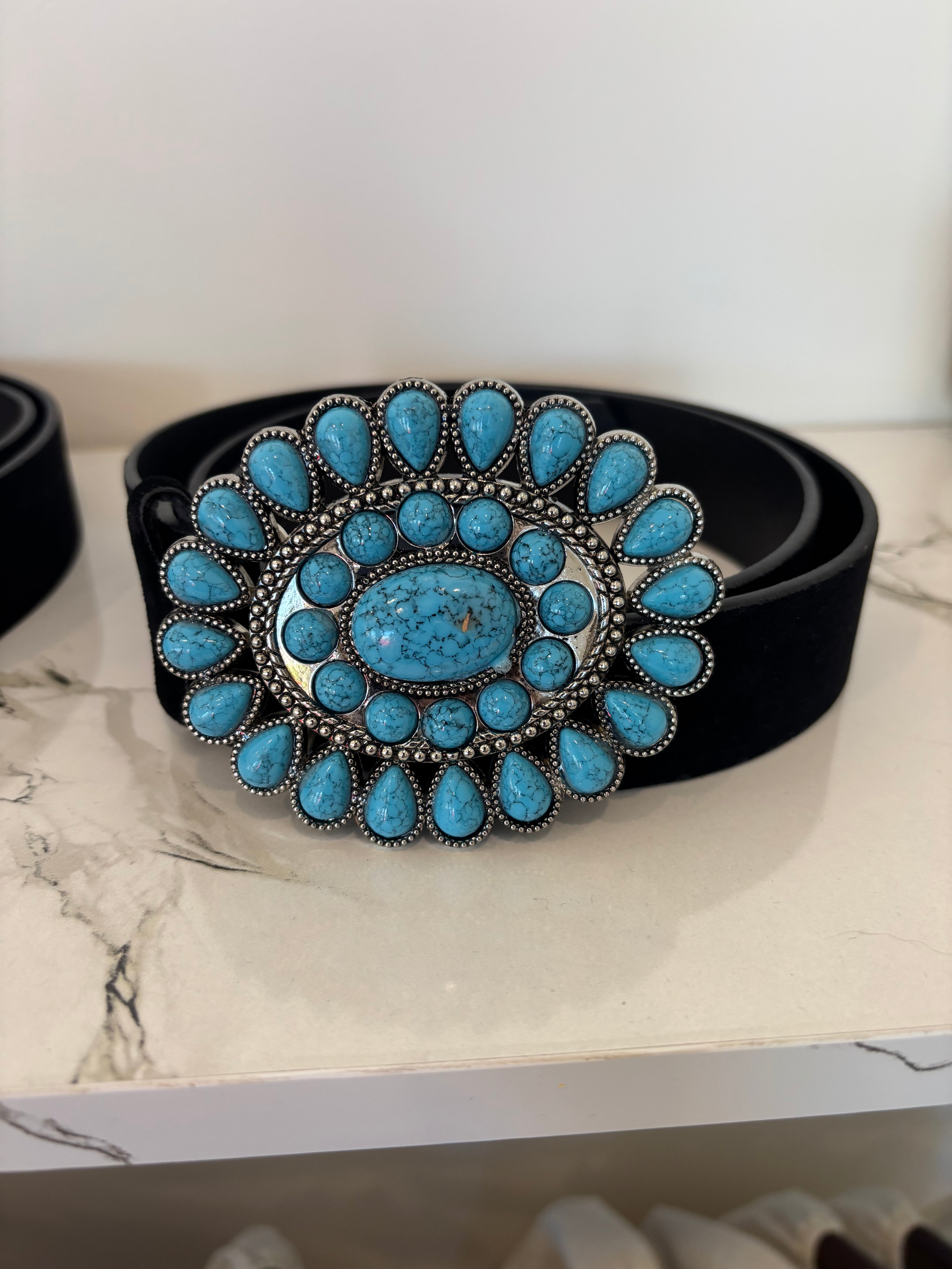 Blue Buckle Belt