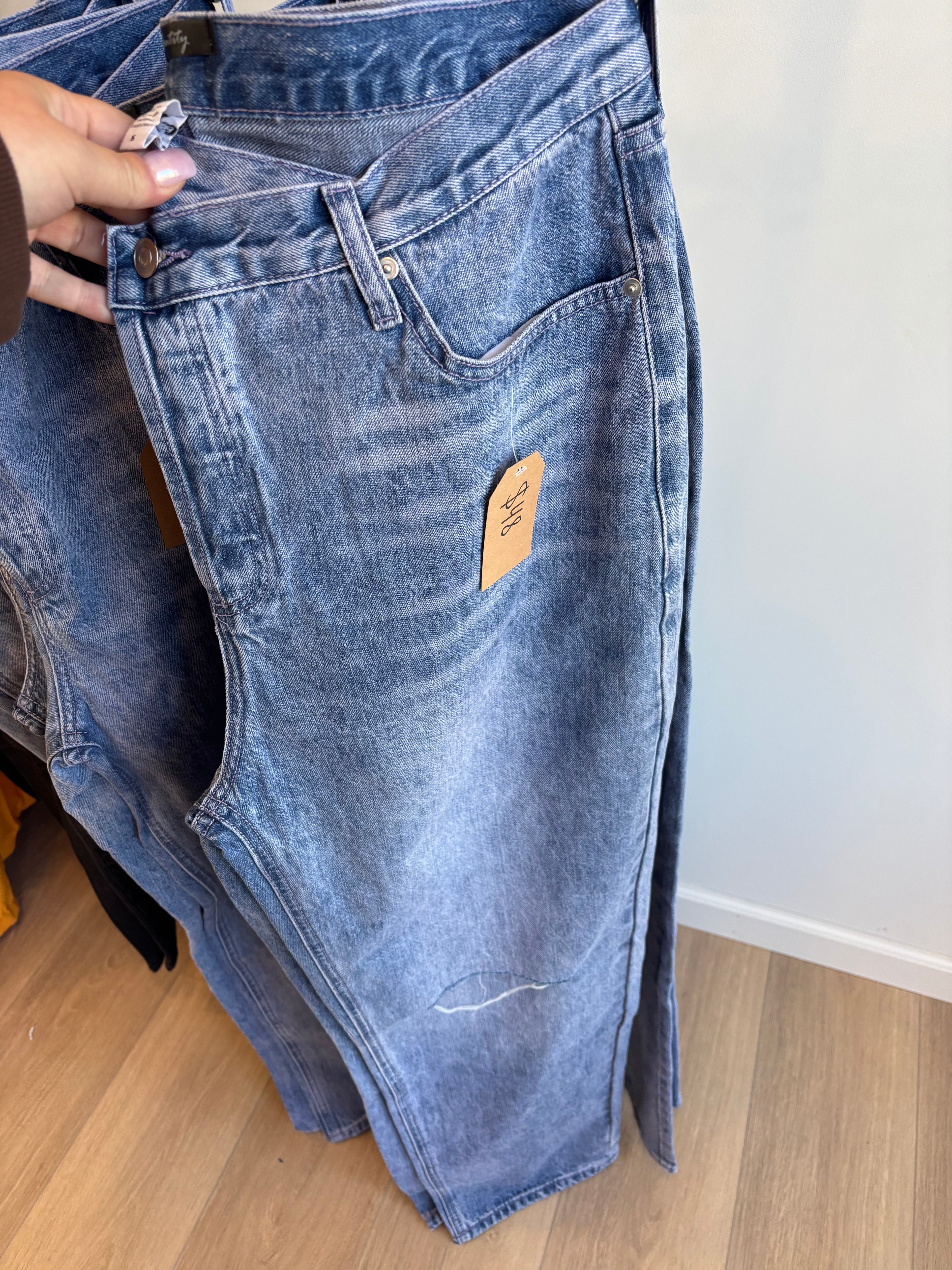 Cross Button Denim