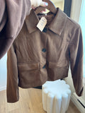 Brown Crop Jacket