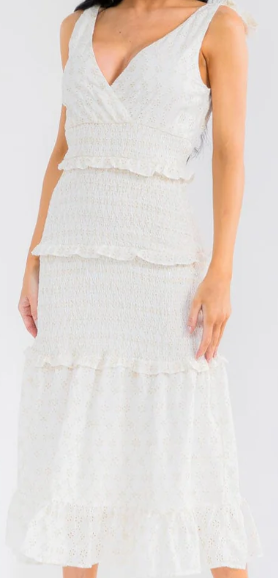 WOMEN'S SLEEVELESS TIERED MAXI DRESS