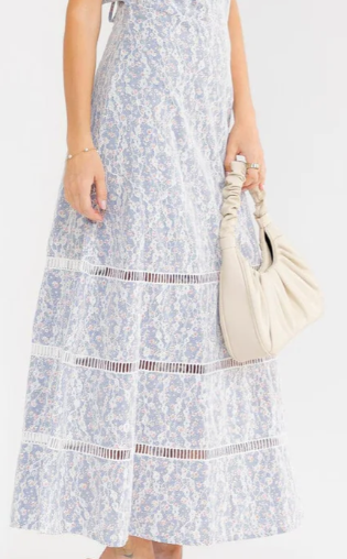 WOMEN'S SLEEVELESS OPEN BACK FLORAL EMBROIDERY MAXI DRESS
